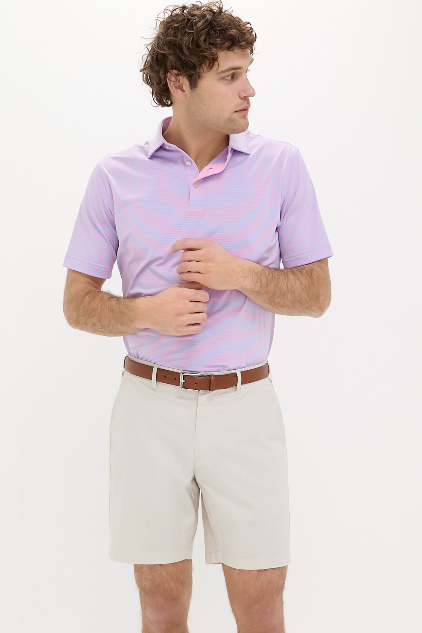 Pink Vale Hales Performance Jersey Polo