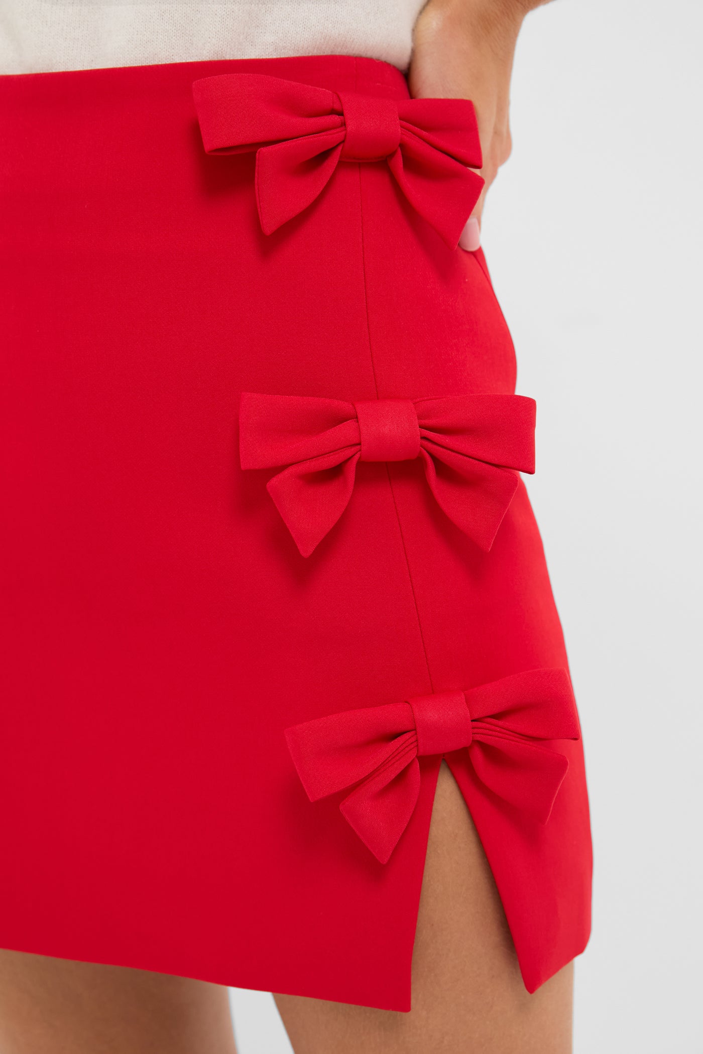 Red Bows Rochelle Mini Skirt
