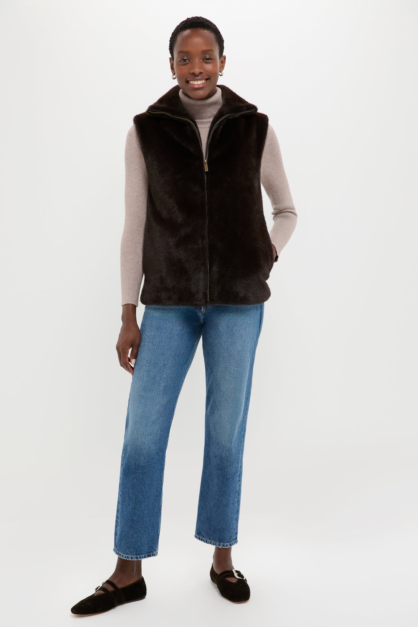 Brun Furo Fur Vest