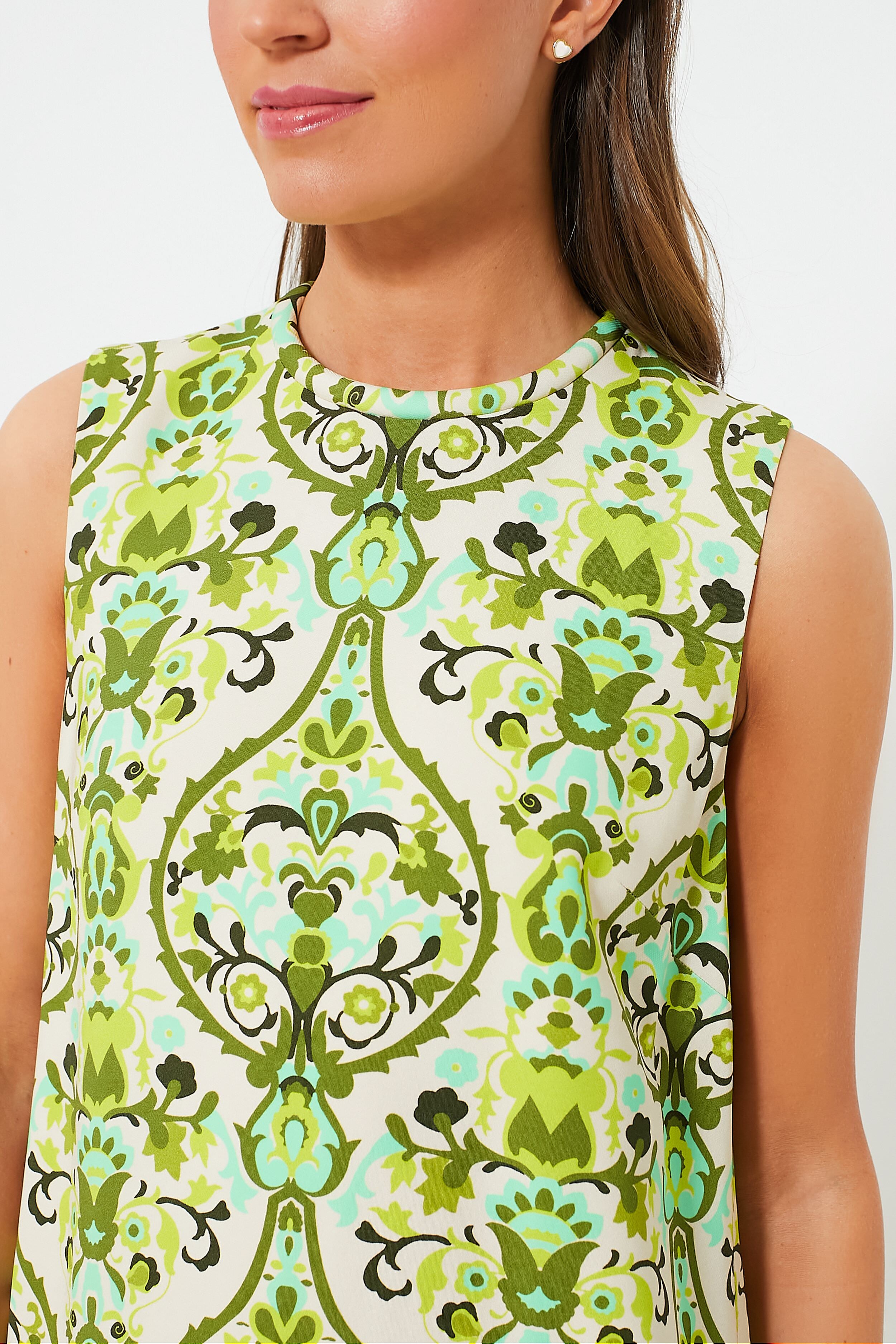 Damask Green Mackenzie Dress | Cara Cara