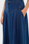 Denim Blue Rhodes Maxi Skirt