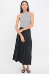 Black Atelier Pleated Maxi Skirt
