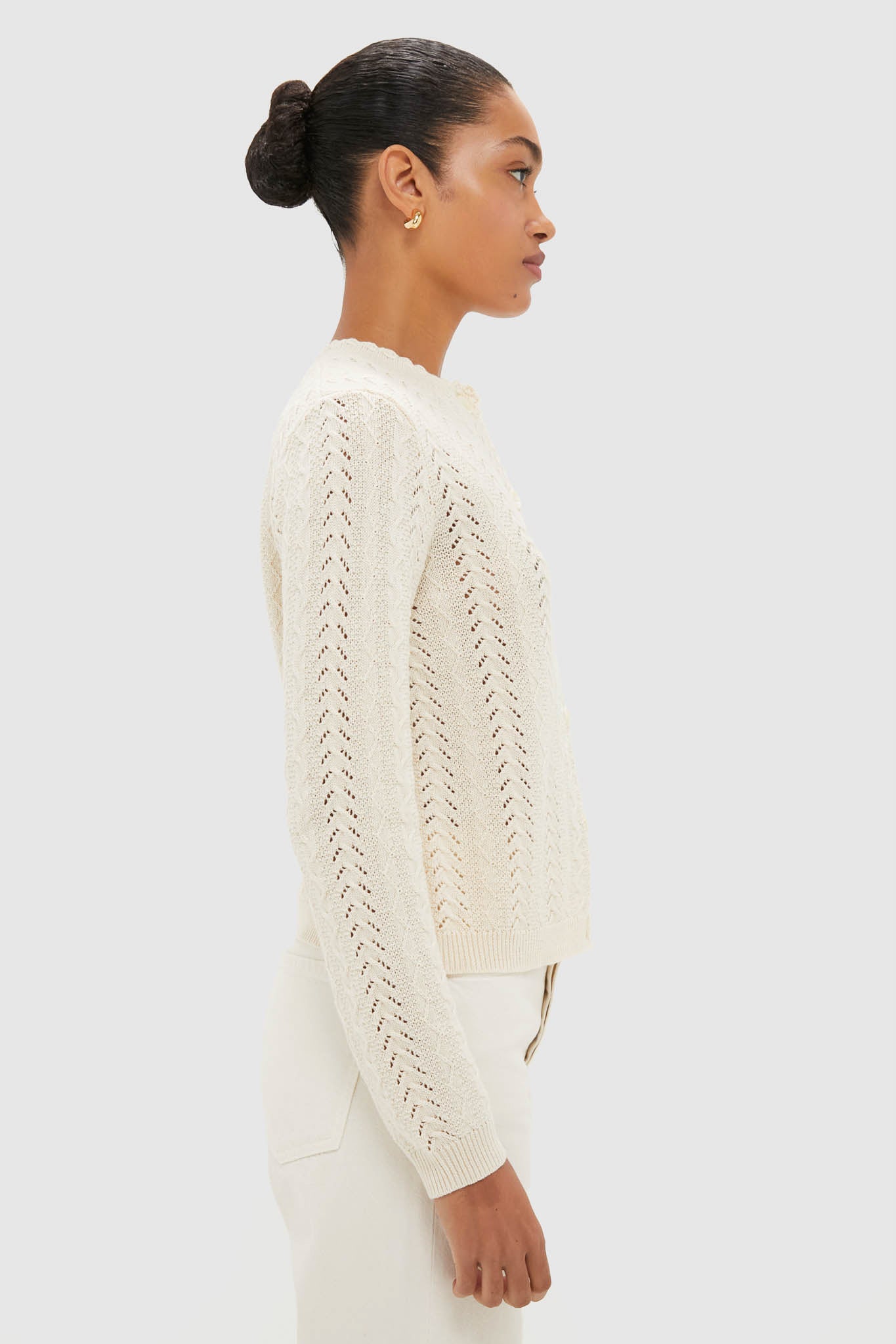 Champagne Annalise Cardigan | Alex Mill