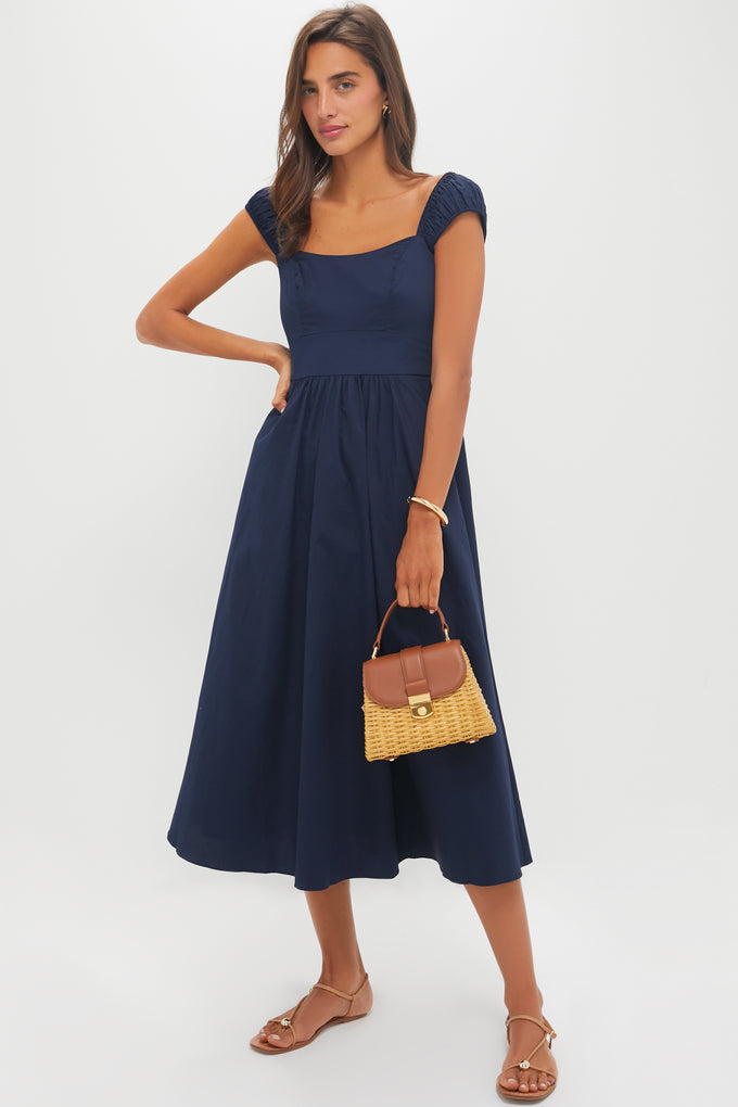 blue denim mini dress Eliza showRoomNY size:UK 8 / US small 510 tall Model is A new classic, our