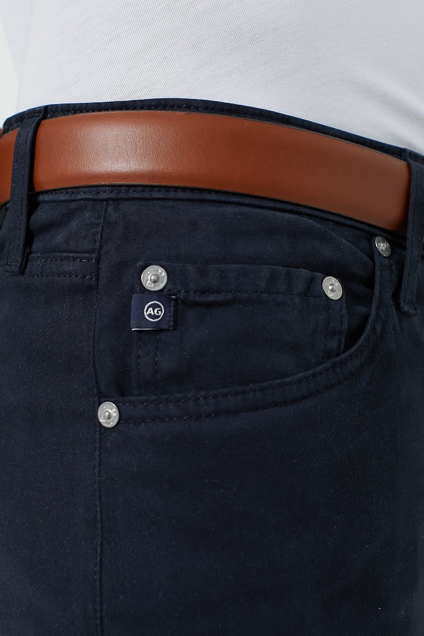 The Graduate in New Navy Sueded Twill (32" Inseam)