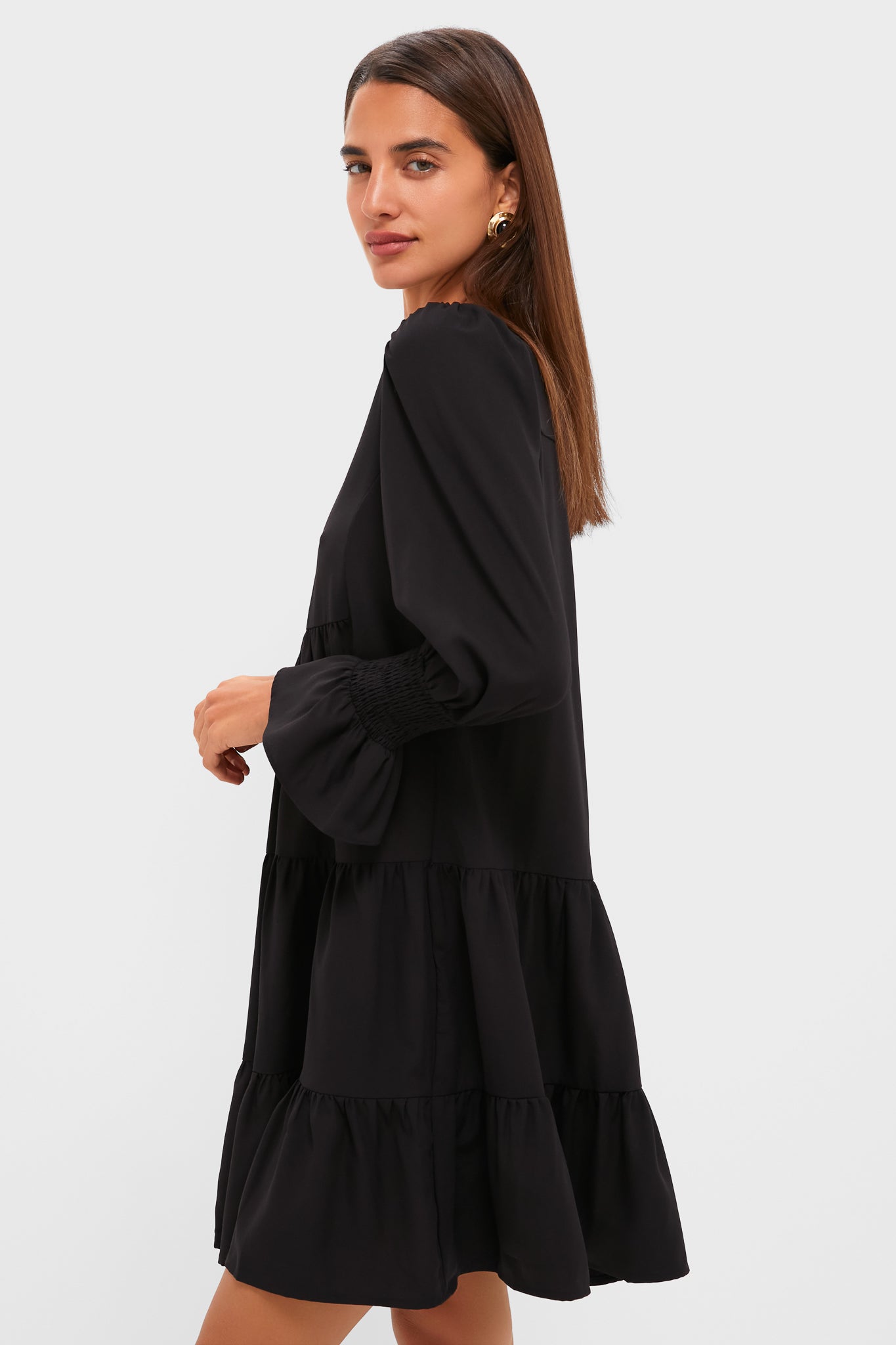 Pomander Place Black Crepe Kenzo Dress Black / S Pomander Place Black Crepe Kenzo Dress Black / S