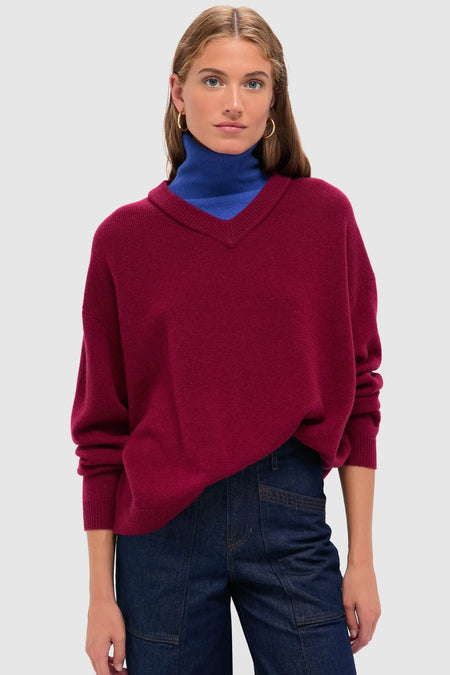 Crimson and Sapphire Doris Cashmere Sweater
