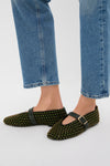 Garden Green Eliza Shine Flats