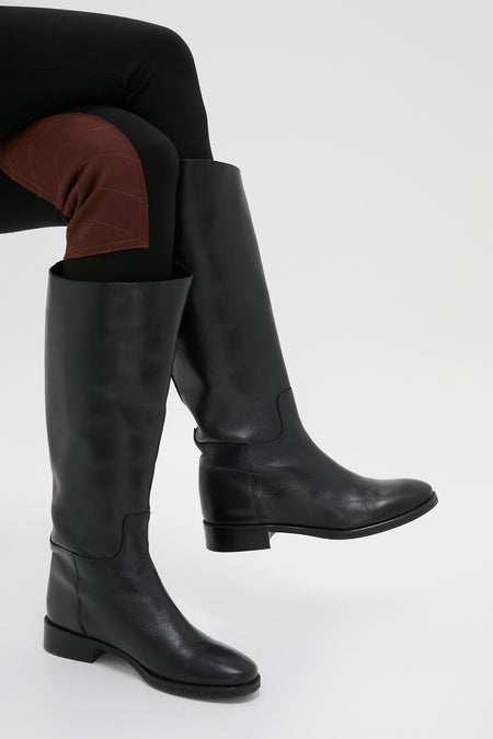 Black Leather Ryder Boots