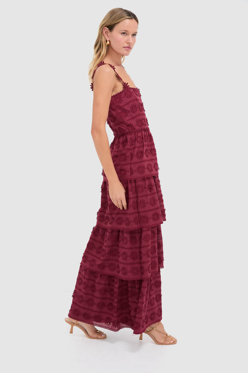 Wine Krystie Maxi Dress