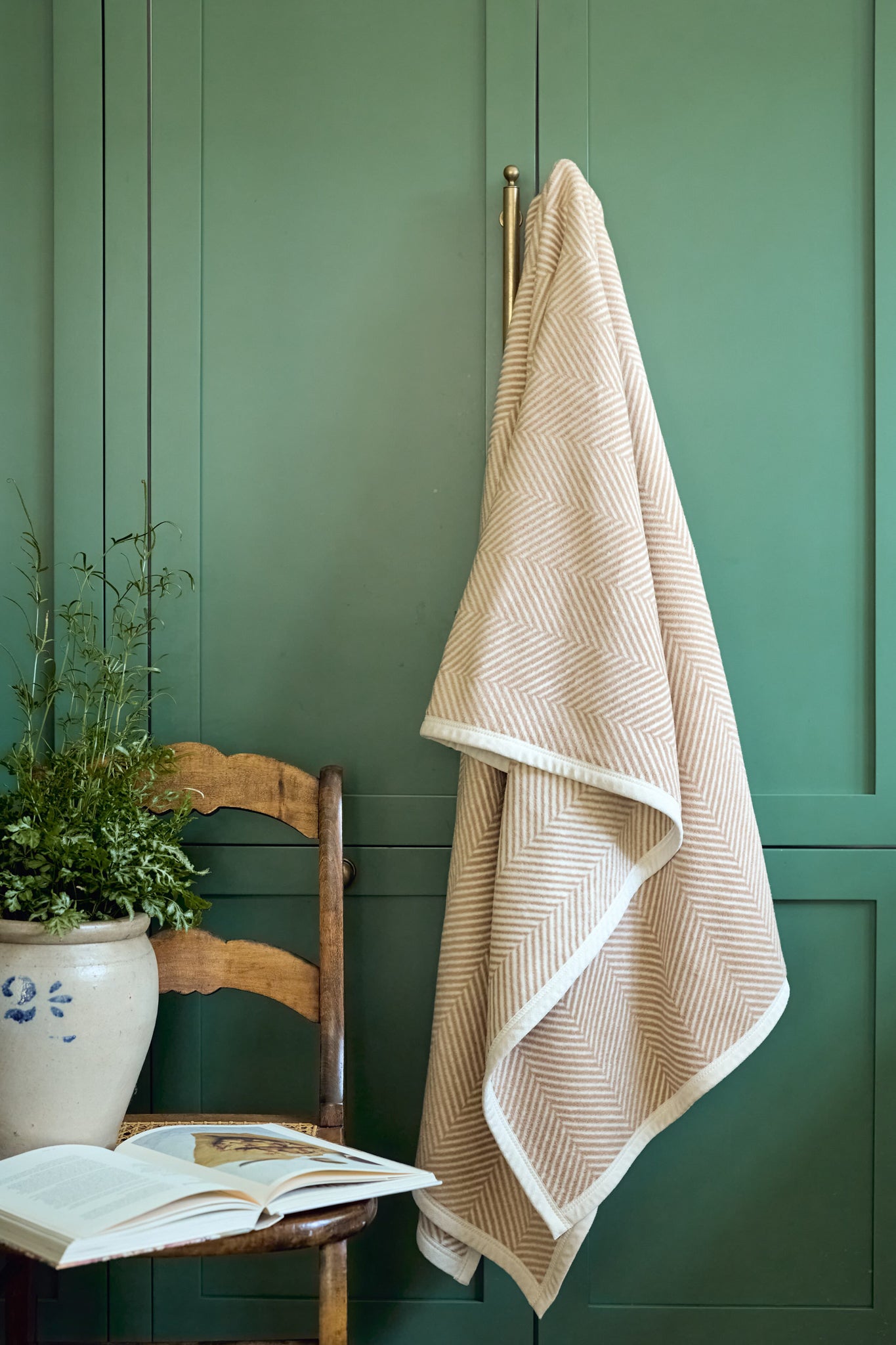 Harborview Herringbone Tan Blanket