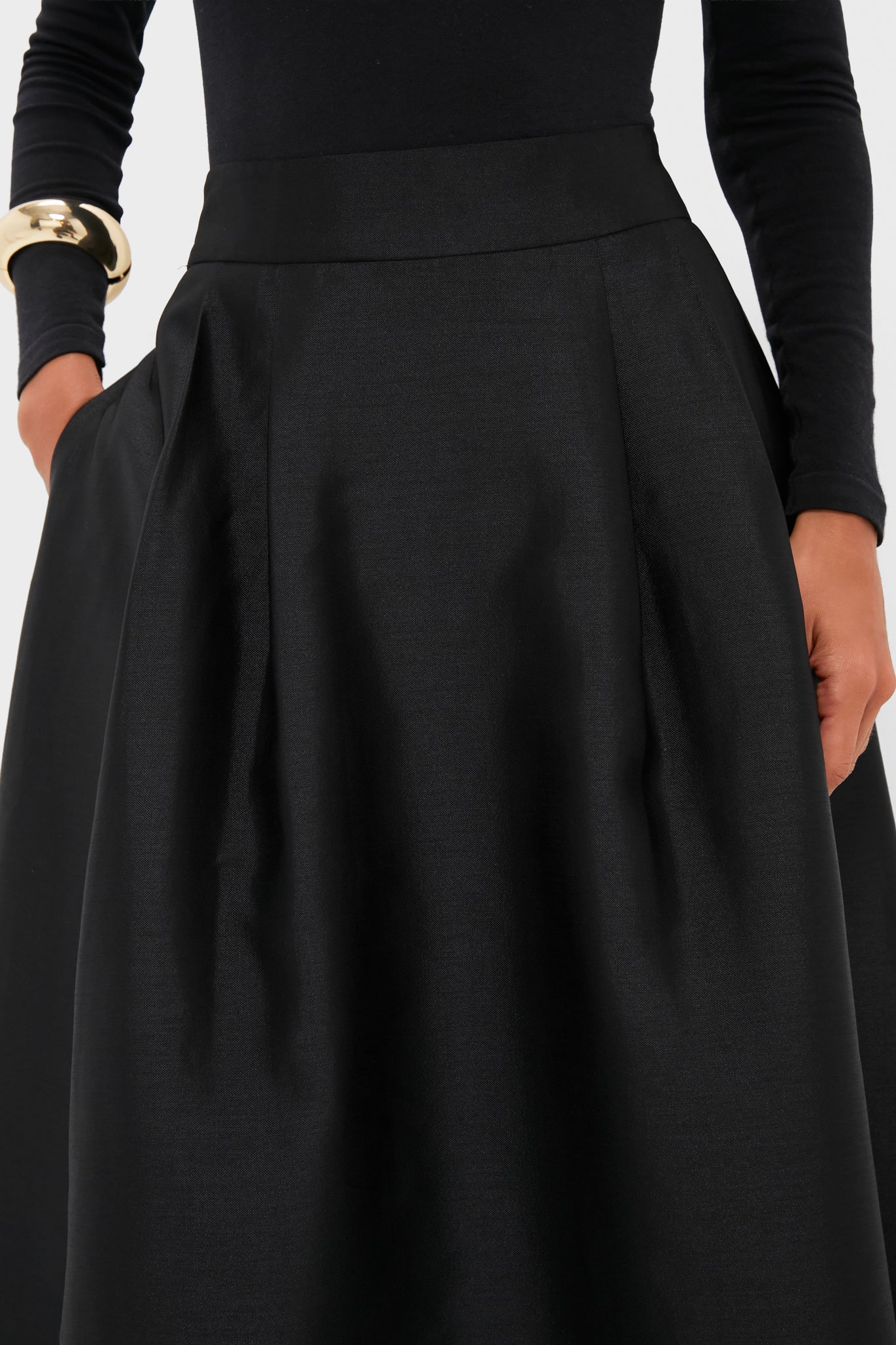 Black Dupioni Kendall Skirt | Tuckernuck