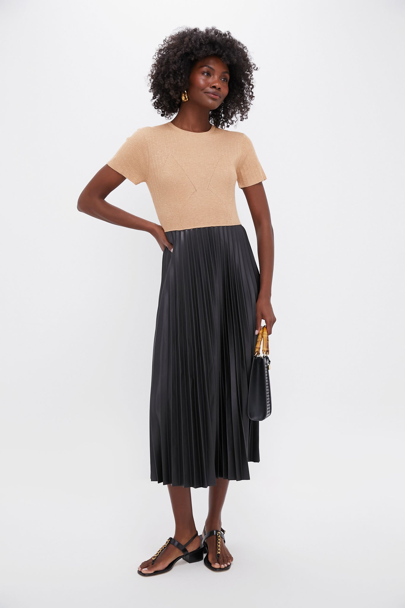 Black Mixed Media Tiffany Dress