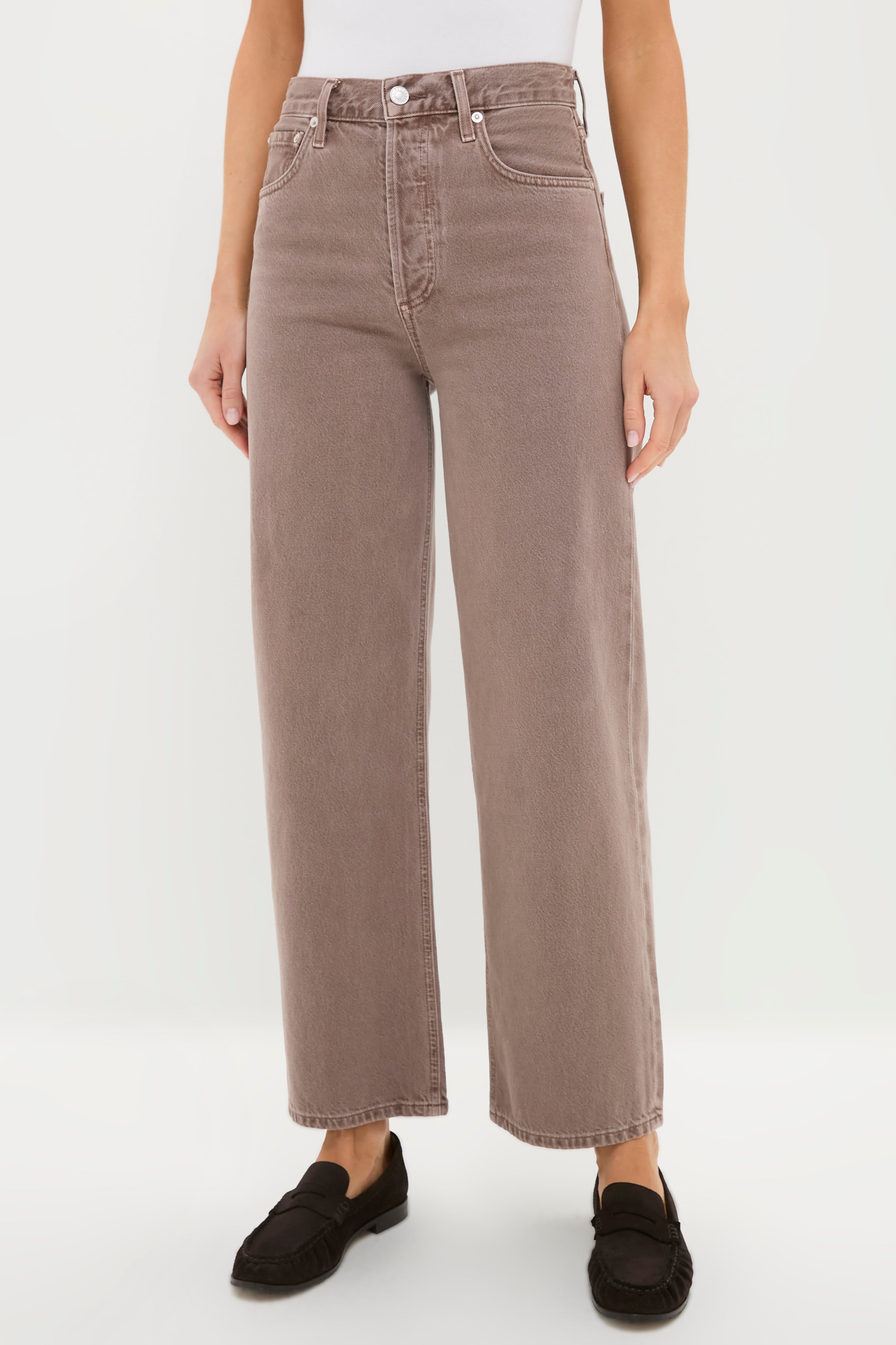 Ceramic High Rise Wide Leg Ren Jean