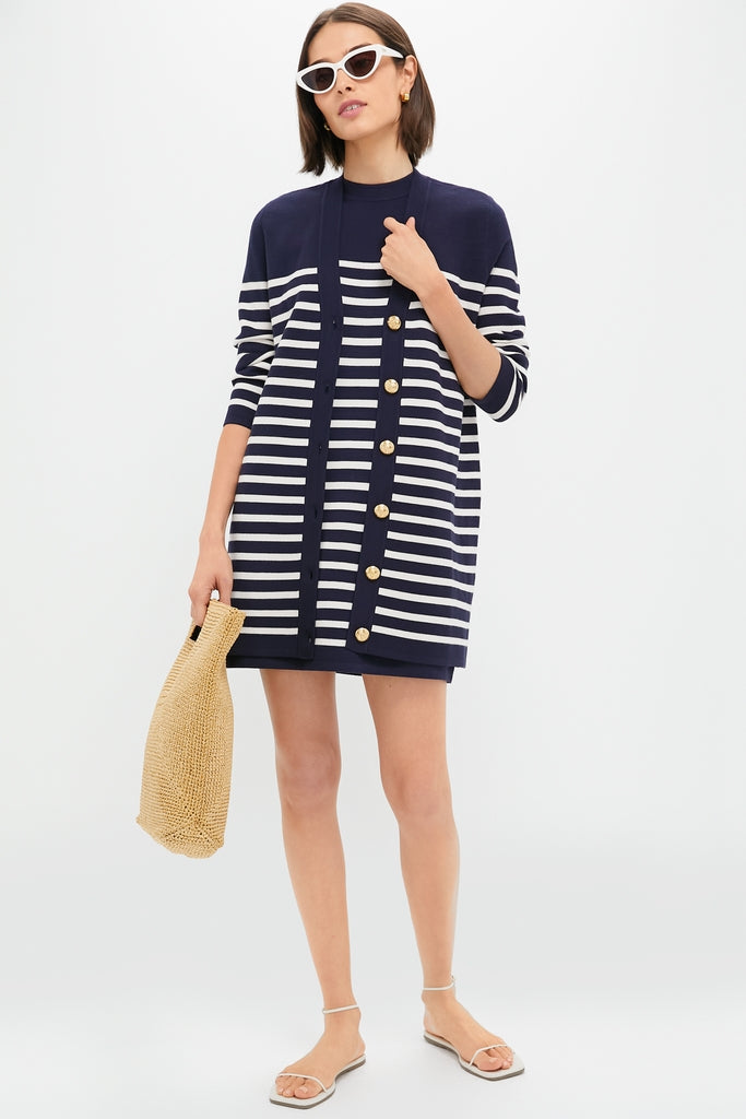 Navy and White Stripe Knit Marie Dress