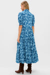 Steel Blue Floral Bennett Maxi Dress