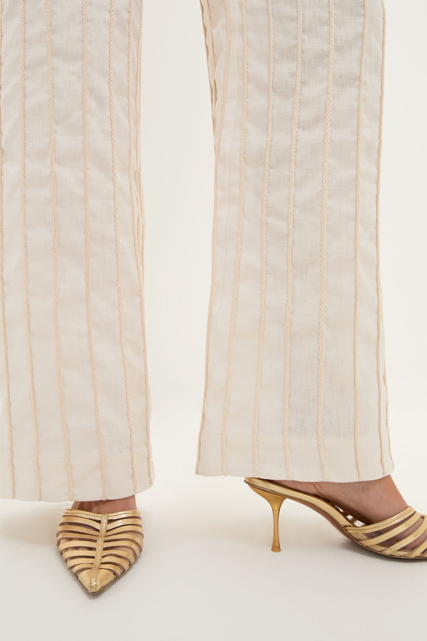 Ivory Tuyo Embroidered Pants