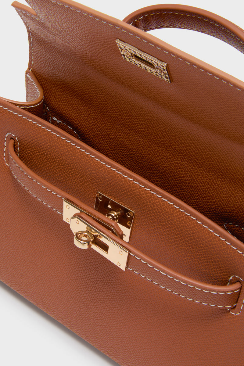 Tan Hariette Handle Bag