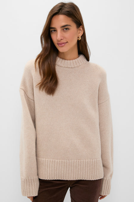 Sandstone Genevieve Cashmere Wool Blend Crewneck Sweater
