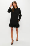 Organza and Feather Trim Dalia Dress