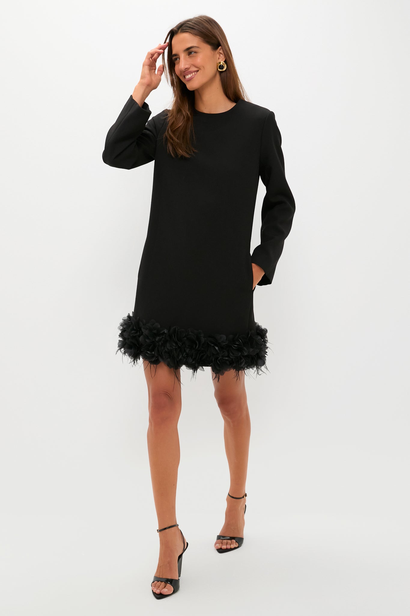 Organza and Feather Trim Dalia Dress