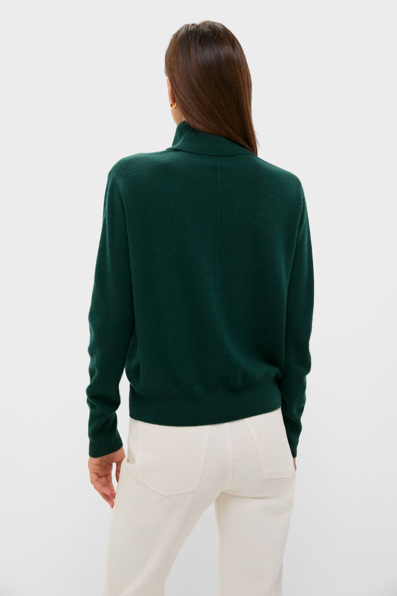 Estate Green Cashmere Turtleneck Sweater