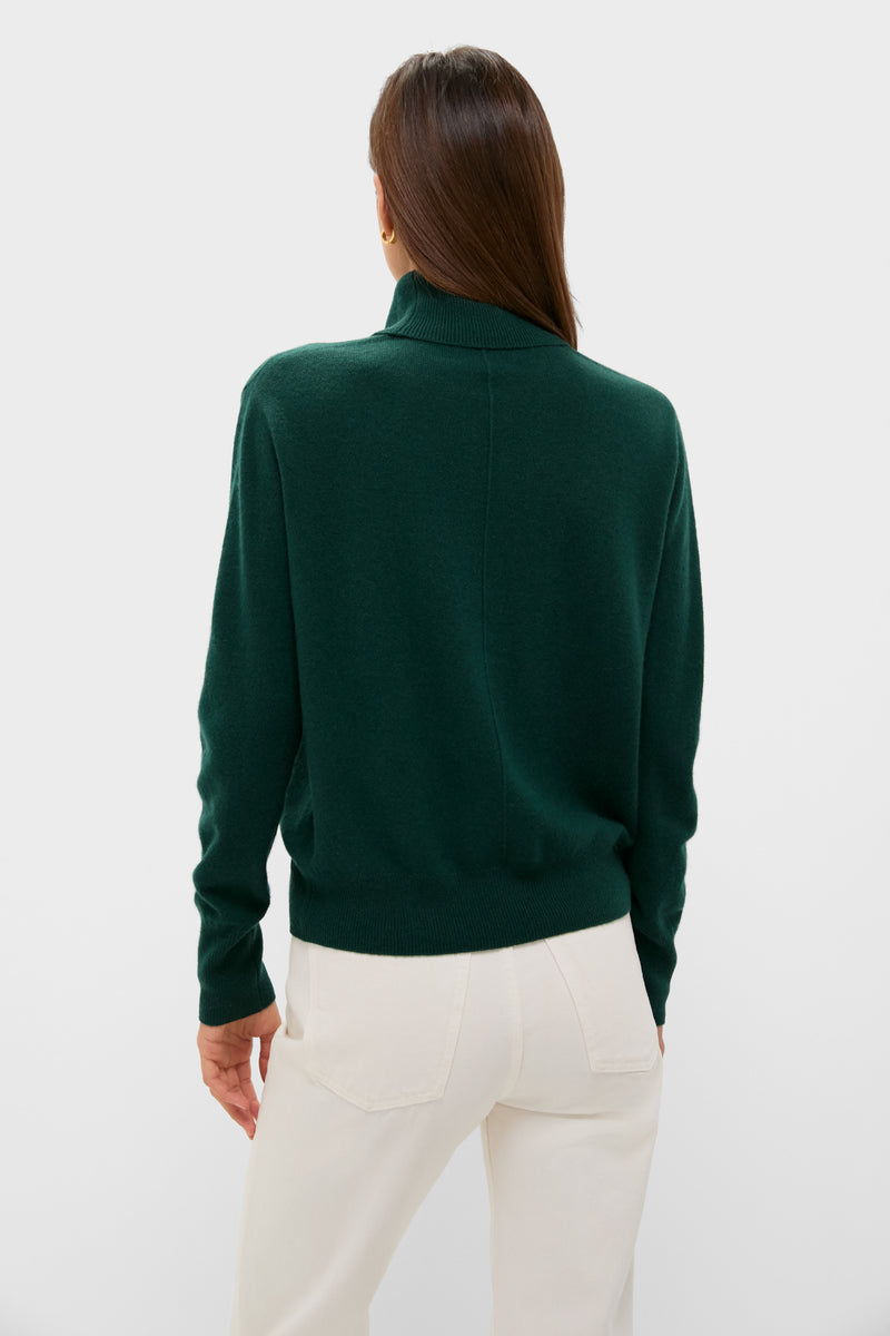 Estate Green Cashmere Turtleneck Sweater
