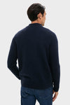 Navy Cashmere Knit Quarter-Zip