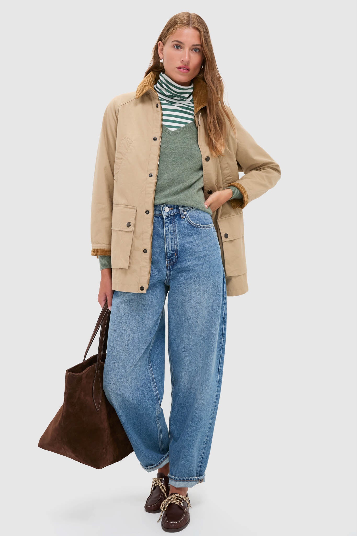 Dark Brown Suede Large Sprout Tote | Liffner | Tuckernuck