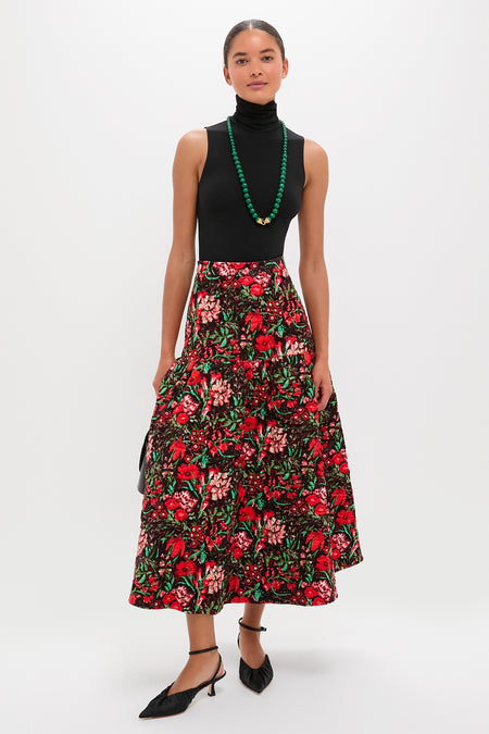 Holiday Floral Remy Skirt