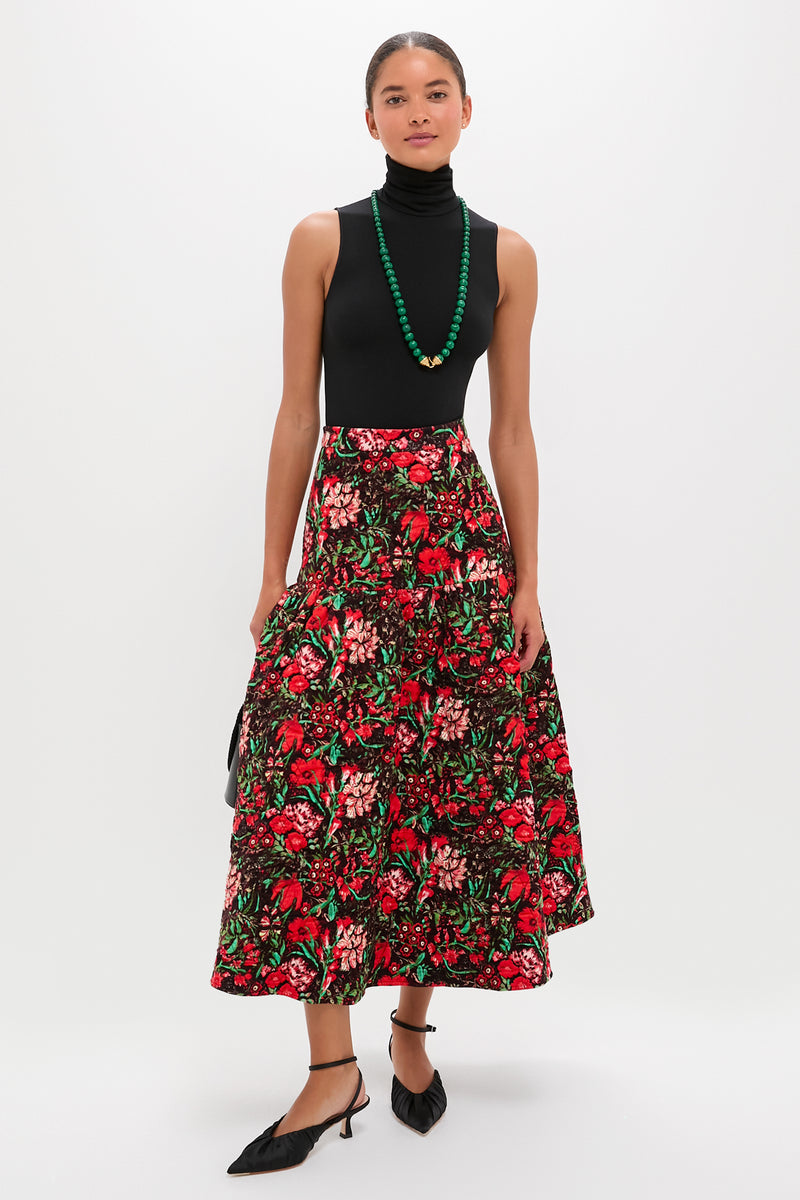 Holiday Floral Remy Skirt