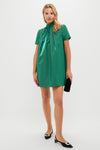 Green Taffeta Embellished Ashton Bow Dress