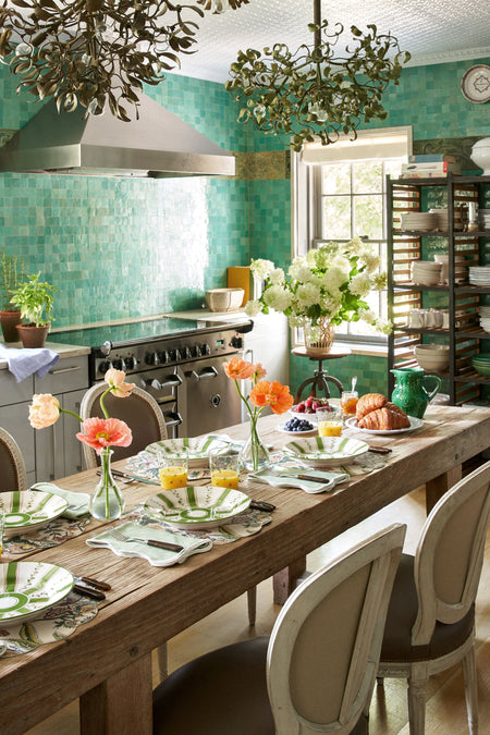 Verdant Floral Reversible Wipeable Placemats Set of 4