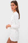 White with Crystal Kenna Long Sleeve Mini Dress