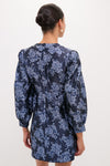 Blue Jacquard Cressida Mini Dress