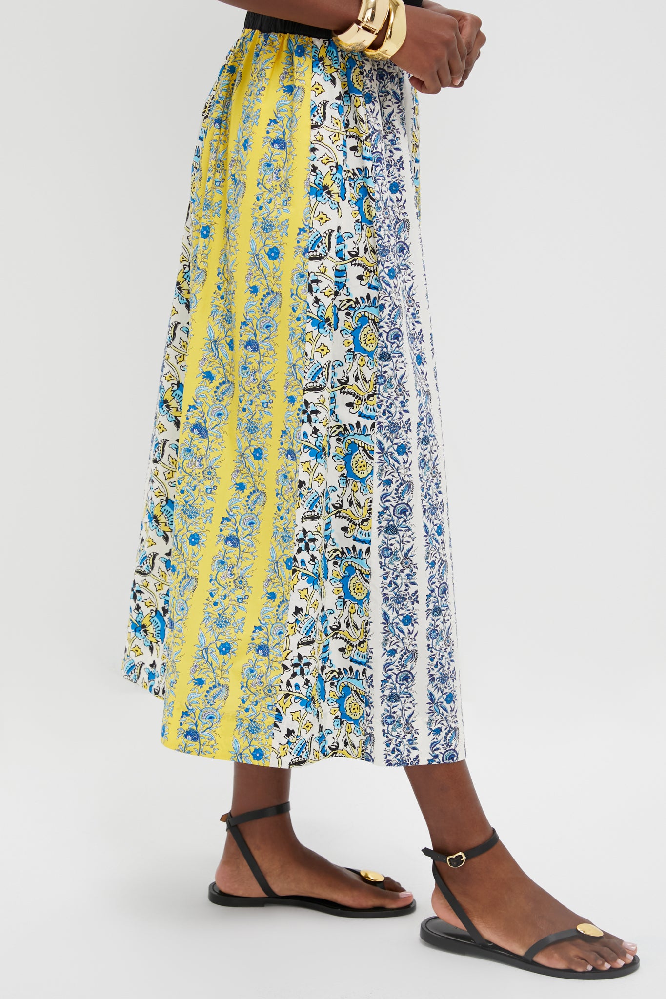 Goldenrod Chintz Stripe Gibbons Skirt