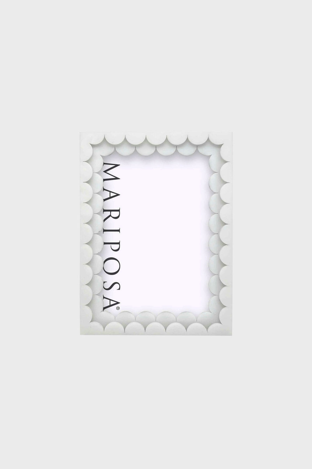 White Acrylic Double Scallop 5x7 Frame