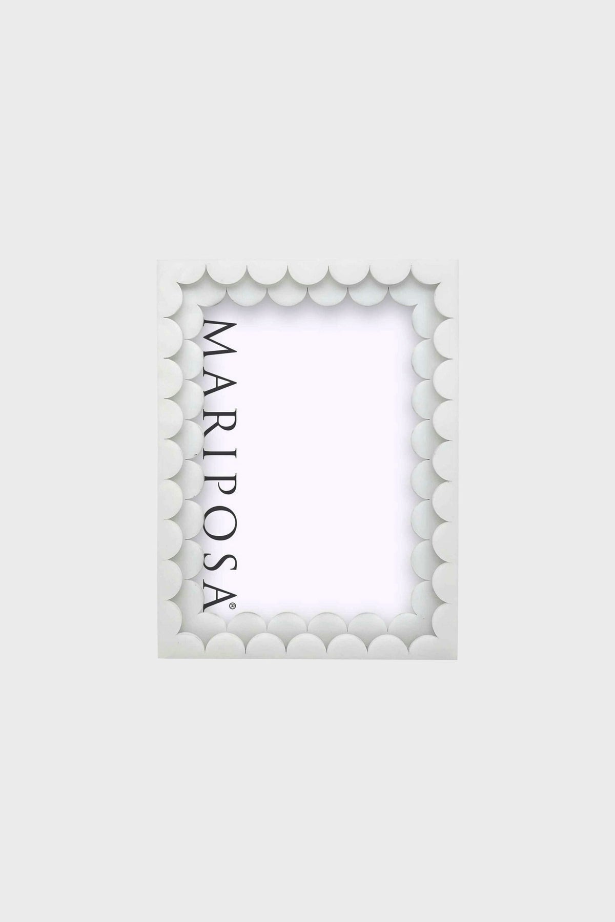 White Acrylic Double Scallop 5x7 Frame