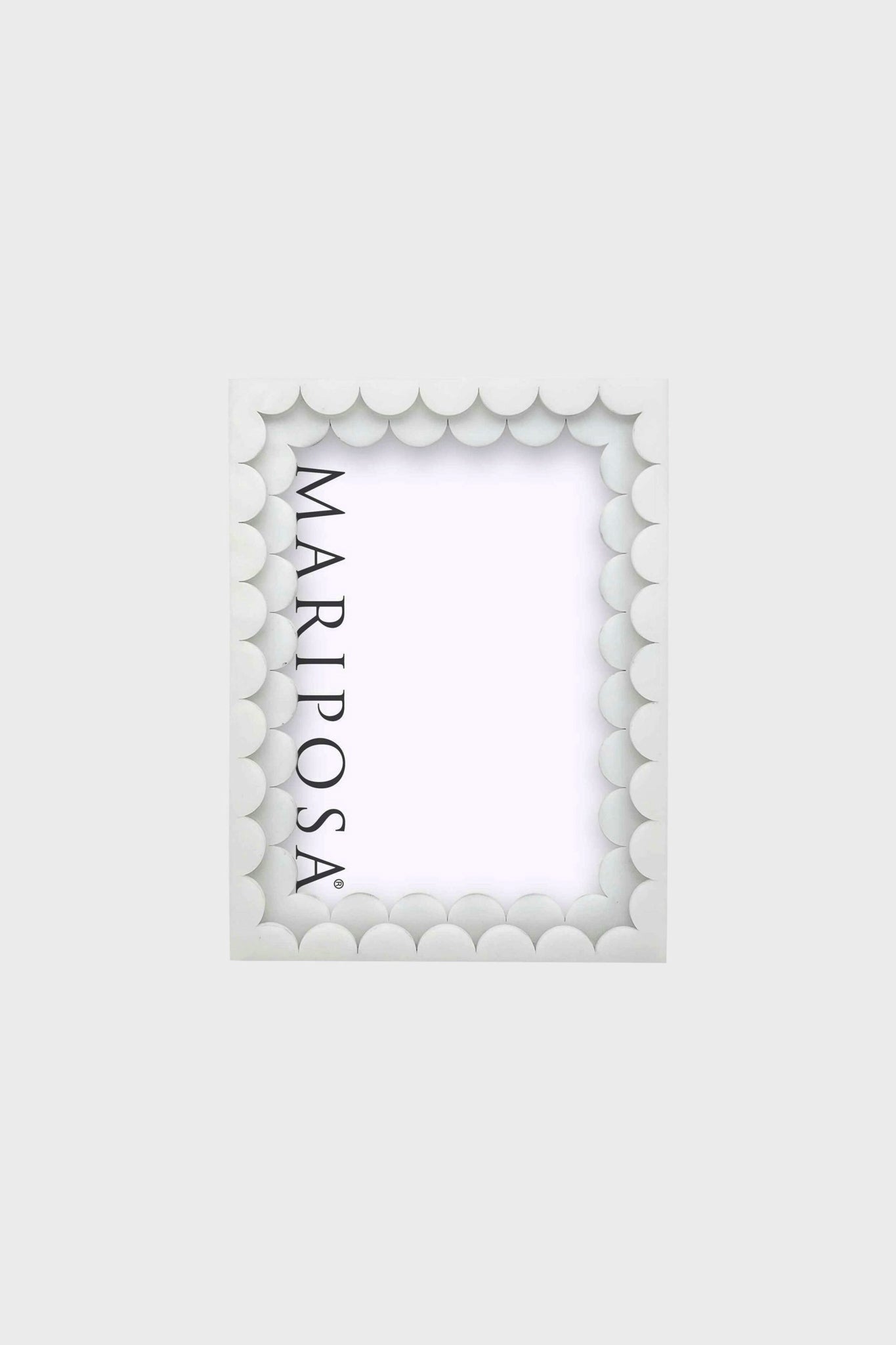 White Acrylic Double Scallop 5x7 Frame