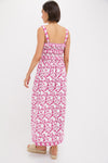 Pink and White Denise Maxi Dress