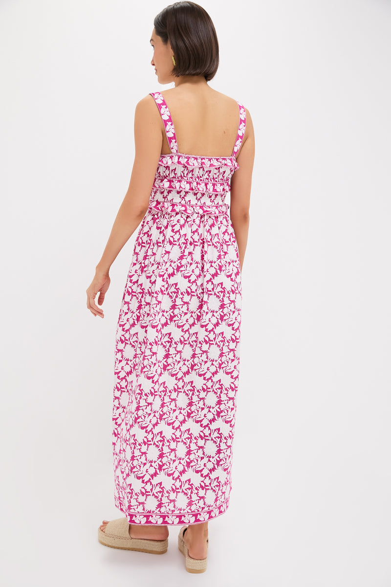 Pink and White Denise Maxi Dress
