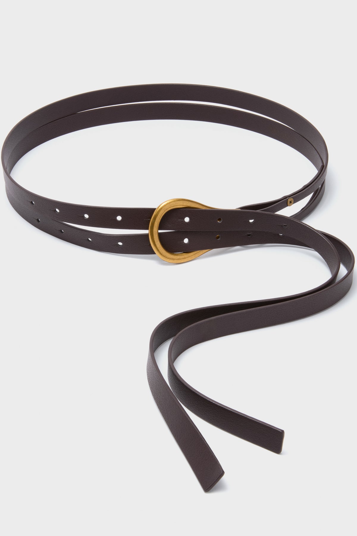 Chocolate and Gold Loop Belt