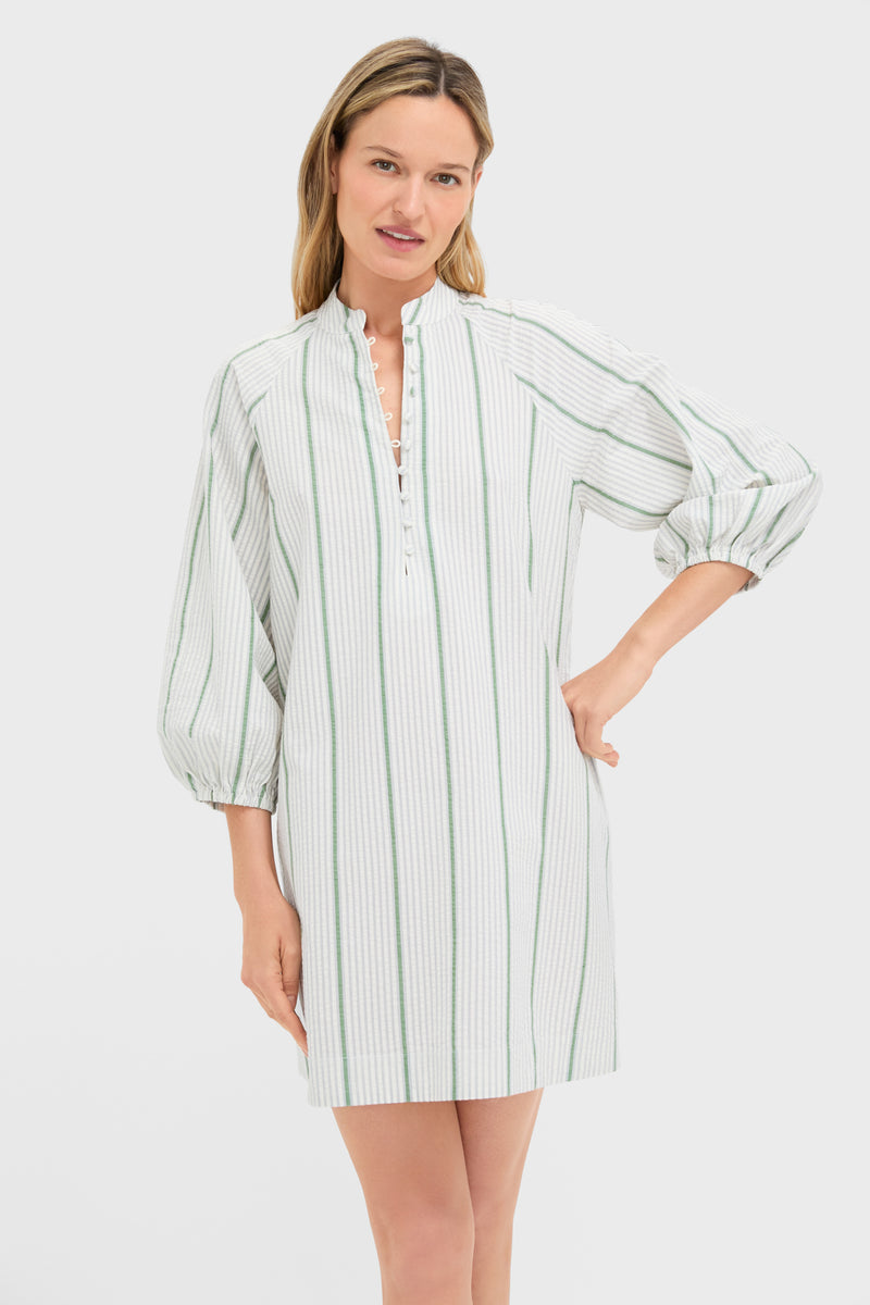 Mondego Stripe Seersucker Mini Maryse Caftan