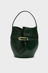 Emerald Mini Belted Bucket Bag
