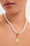 Pearl Necklace with Carpe Diem Charm