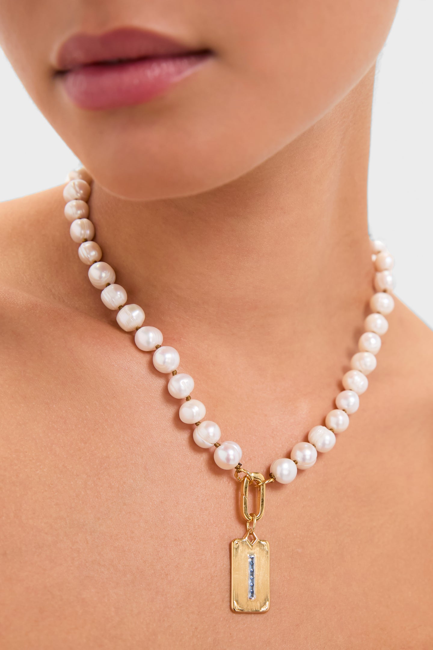 Pearl Necklace with Carpe Diem Charm