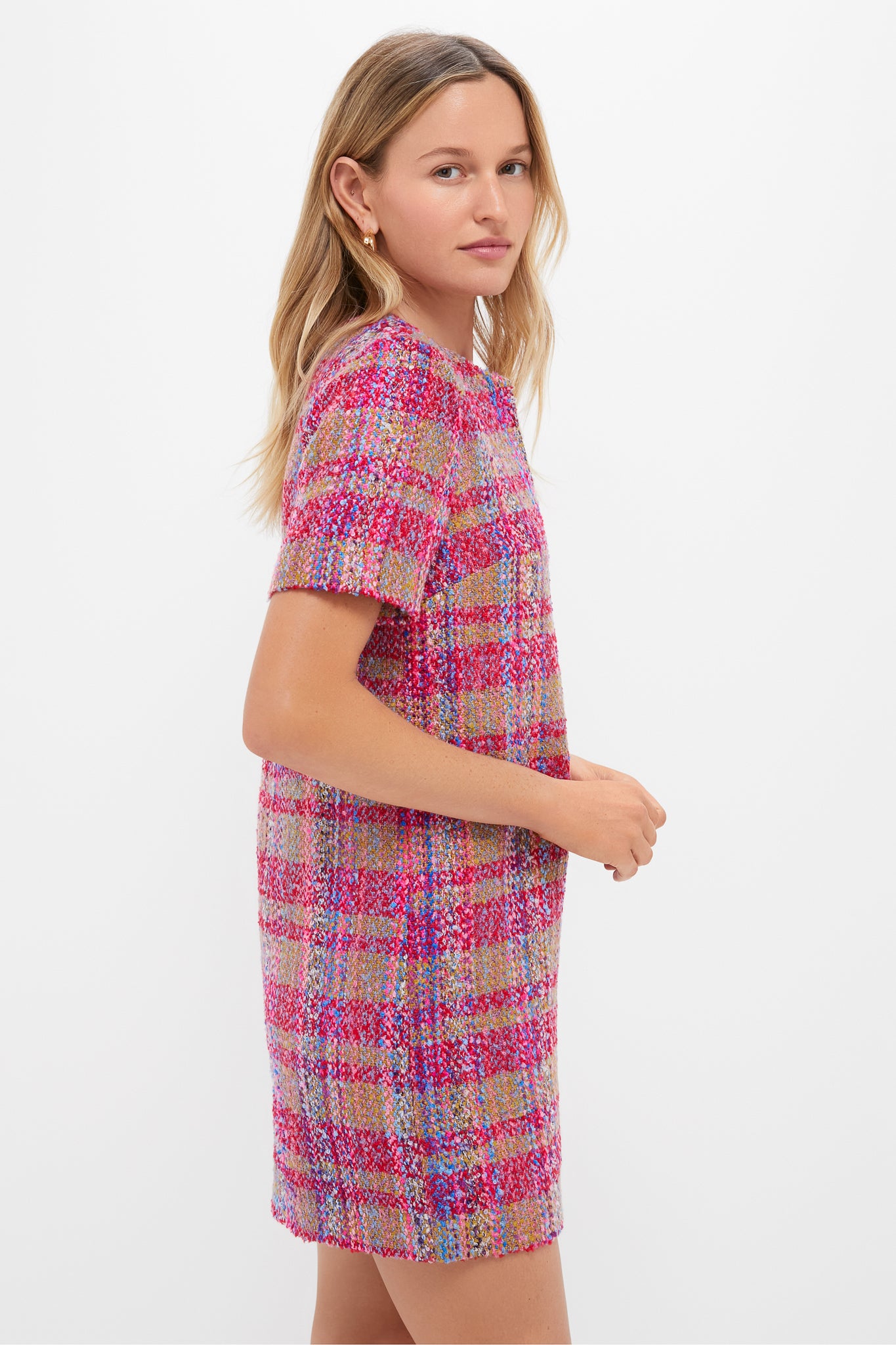 Pink Multi Tweed Eadie Mini Dress