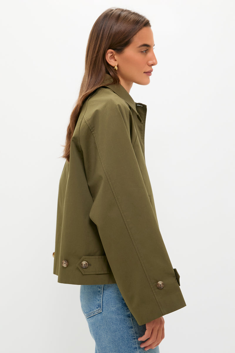 Olive Drew Short Trench Coat