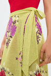 Chartreuse Eden Wrap Skirt