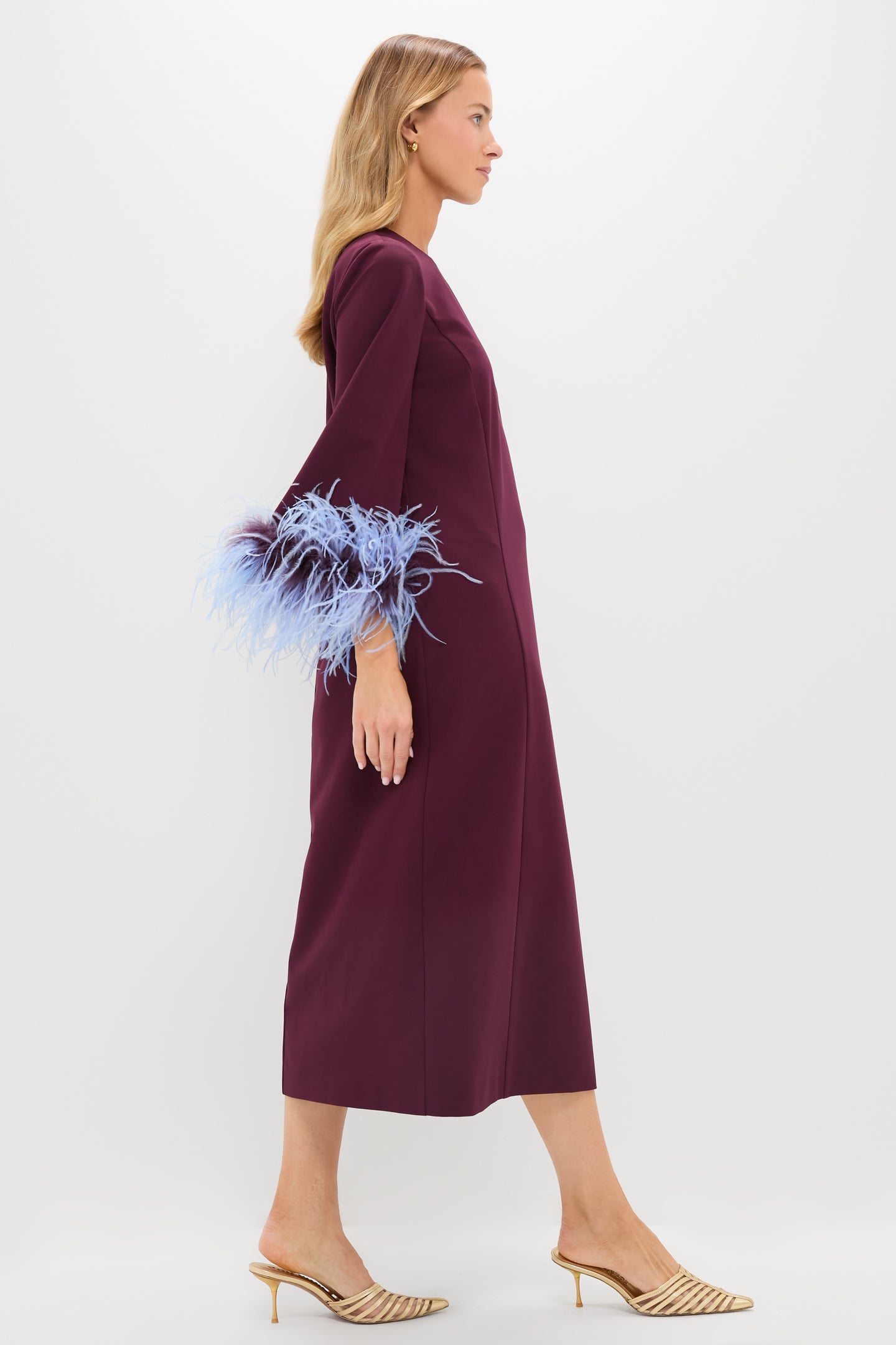 Winetasting Feather Eleanor Dress